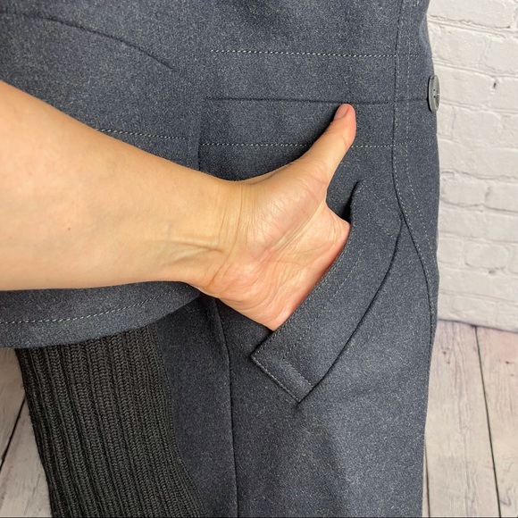 Andrew Marc Wool Coat Jacket Grey Color Knit Cuffs Size 6 - Picture 9 of 15